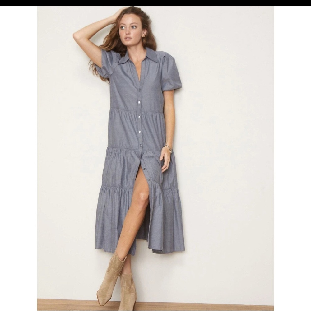 Brochu Walker Blue Button-Down Dress